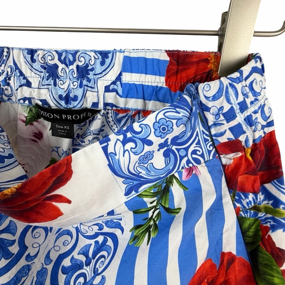 Boston Proper Floral Flowy Tiered Midi Skirt Size XS - Picture 5 of 9